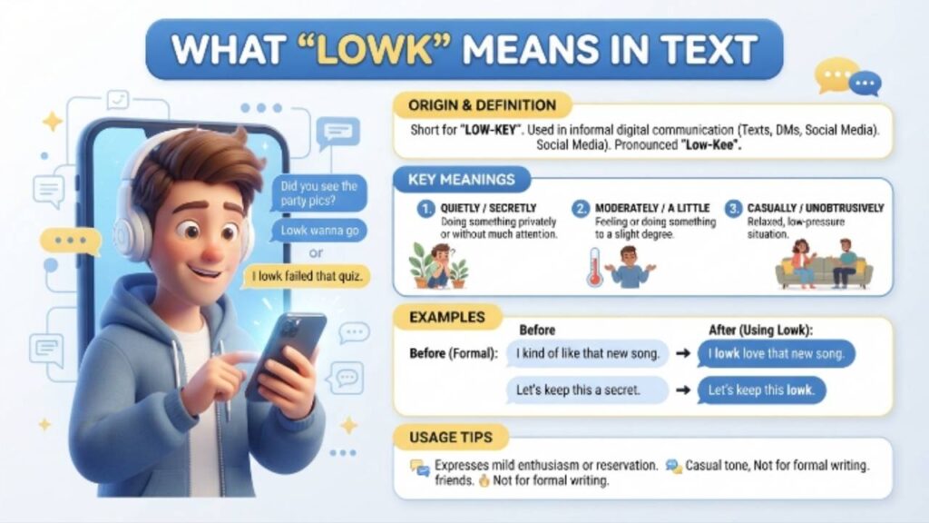 Lowk Meaning in Text