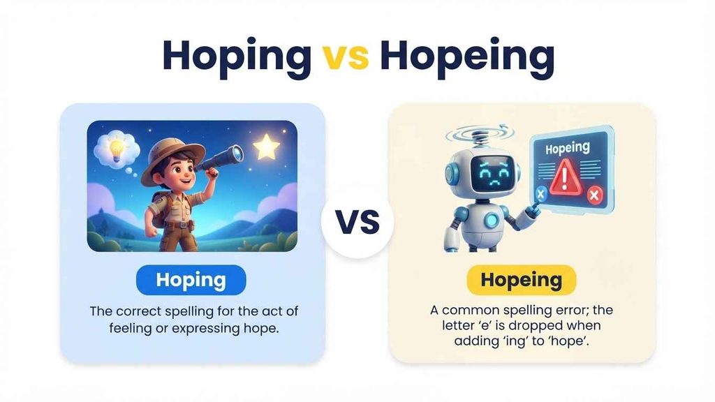 hoping or hopeing