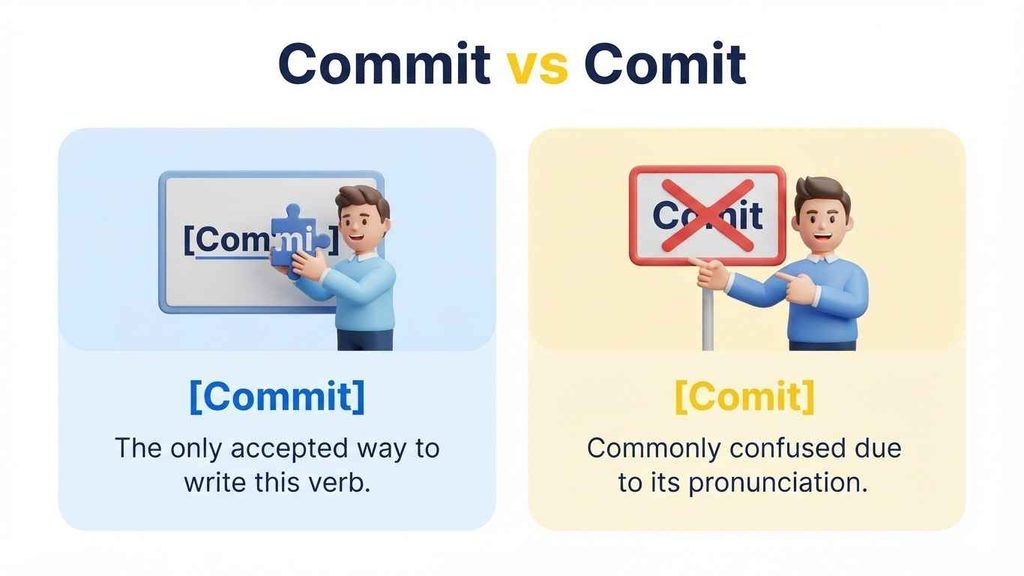 Commit or Comit? Correct Spelling & Simple Guide (2026)