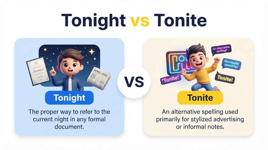 Tonight vs Tonite