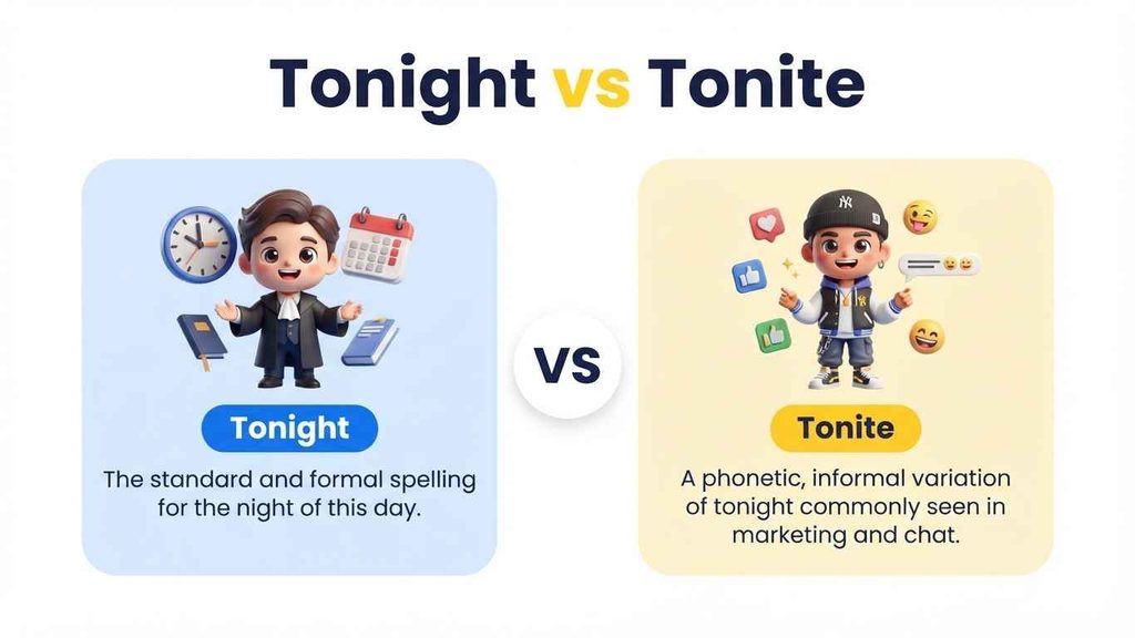 Tonight vs Tonite