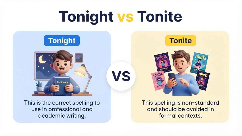 Tonight vs Tonite