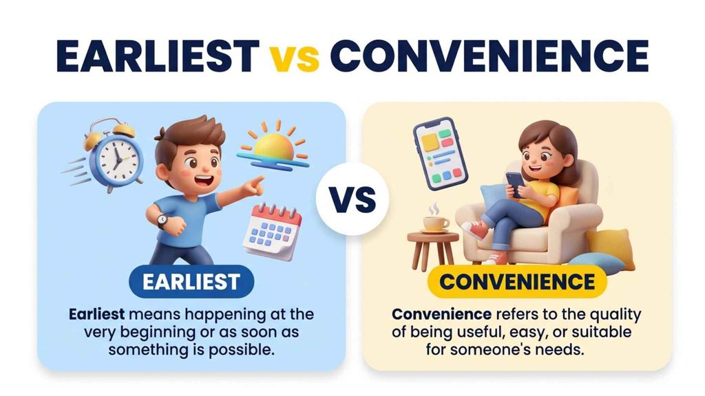 Earliest Convenience
